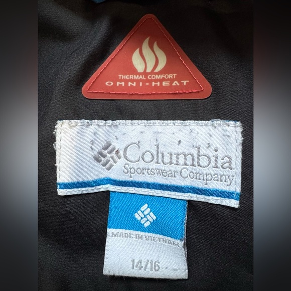 Columbia Blue Grey Winter Insulated Snow Jacket Youth XL 14/16 Omni Heat - Picture 14 of 15